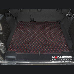 Jeep Wrangler JL Cargo Mat - Black w/ Red Stitching 